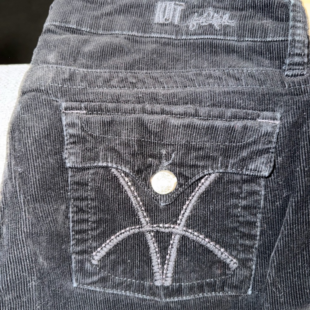 Kut from the Kloth Black Corduroy Flare Leg Jeans